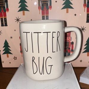 Rae Dunn White Jitter Bug Mug